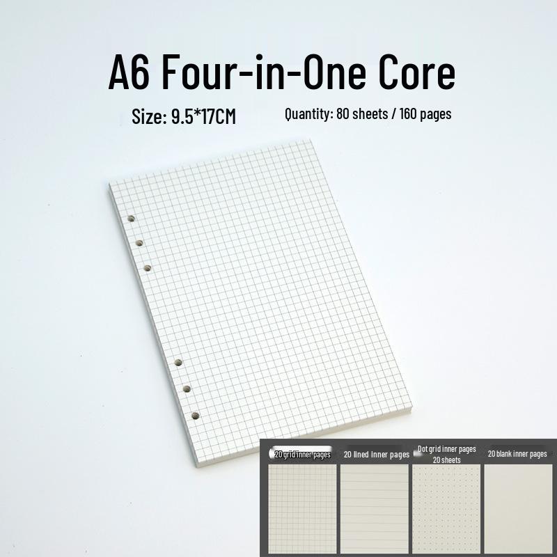 Мультяшный планировщик-макарон: Милый студенческий блокнот на кольцах со съемной обложкой A6