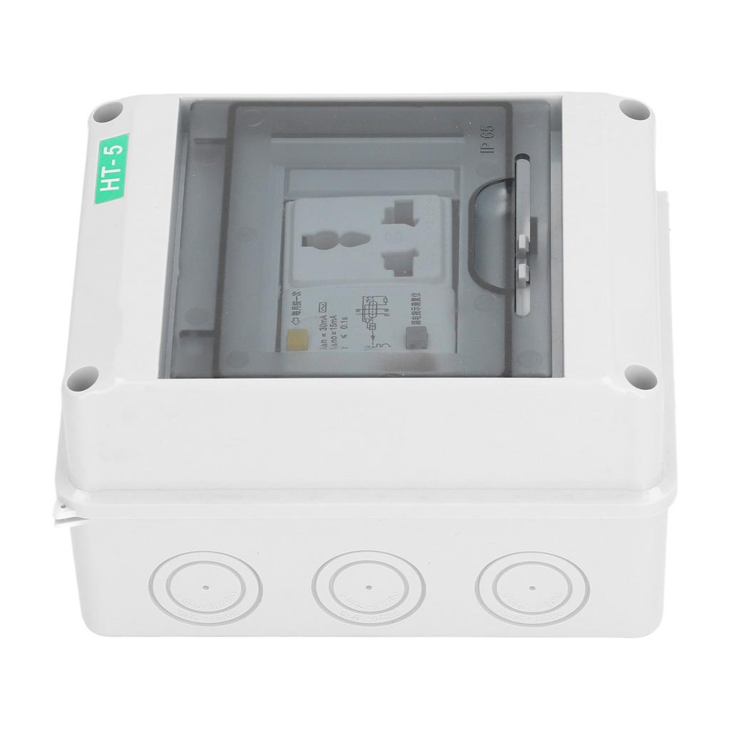 Surface Mount Distribution Box with 250VAC 10‑16A 3 Hole Socket MCB RCBO Circuit Breaker IP65 Waterp