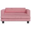 VidaXL Canapé avec repose-pied pour enfants rose 100x50x30 cm velours 3196410