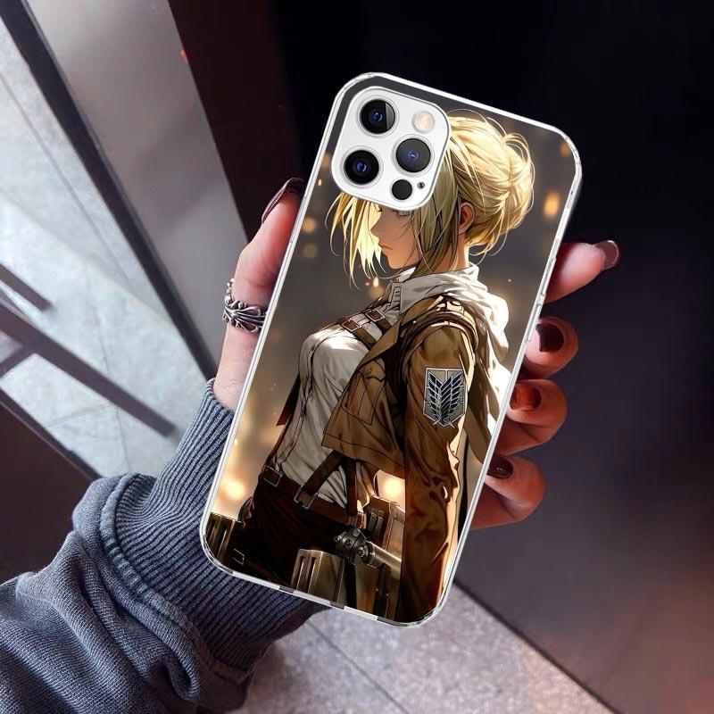 A-Attack on T-Titan Annie Mikasa Phone Case For iPhone 17 Air 11 13 Mini 14 15 Plus 16 12 Pro Max 16E SE 7 8 Pattern Soft TPU Ba