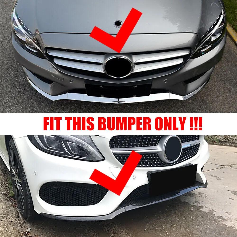 Front Bumper Lower Lip for Mercedes-Benz Class C W205 2014-2018 Trim Molding Chrome Car Body Kit Accessories