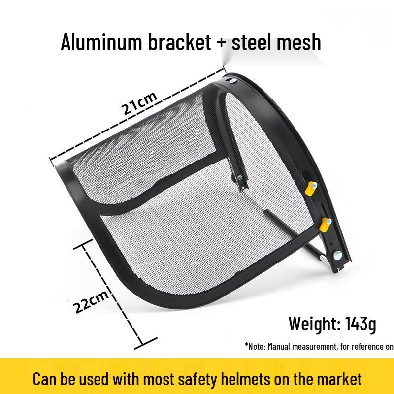Chainsaw Protective Helmet with Steel Mesh Face Shield for Garden Safety