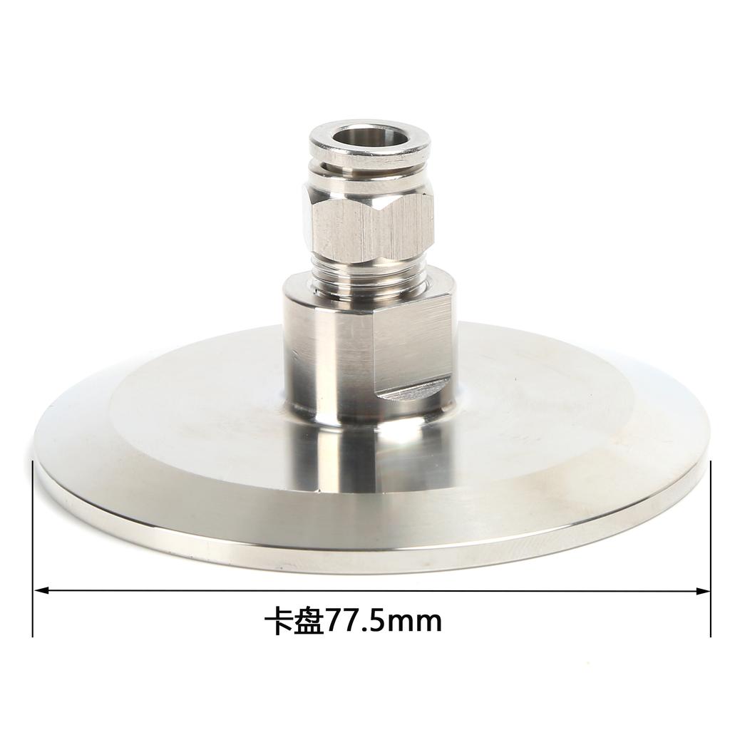 Pneumatic Tube Connector SS304 SS316L Tri Clamp TC25.2MM-77.5MM air hose fittings PC 4MM-16MM Stainless SteelClamp Push In Quick