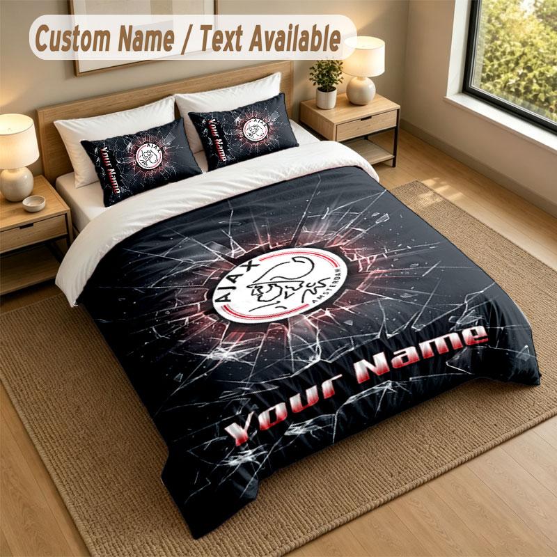 Bedding Set 1 Duvet Cover 2 Pillowcases Ajax Amsterdam Print Soft Bed Linen Bedroom Decor