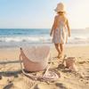 Shell Shape Kid Woven Crossbody Bag Pure Color Rattan Bag Cute Children Straw Bag  Girls