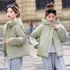 Trendy Women Short Padded Jacket Thickened Cotton Hooded Loose Coat Winter Fashion Outfit