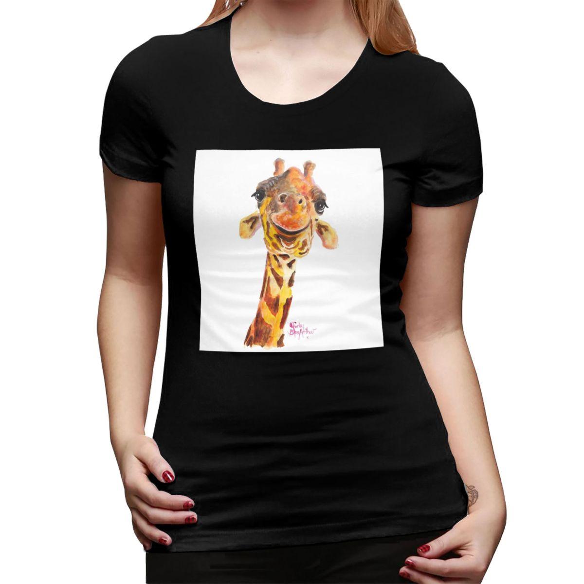 

Nosey Giraffe Jo By Shirley MacArthur TShirt for Women Round Neck Streetwear T Shirts Womens Tees Short Clothes Tops 4XL