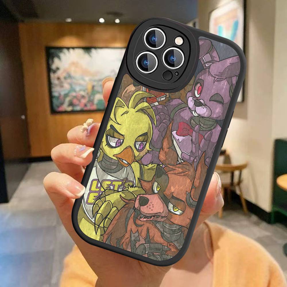F-FNAF Five-nights-At-Freddys Phone Case For IPhone 16 15 14 13 Pro Max 11 12 Plus Leather Silicone Cover
