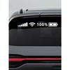 1sheet Reflective Phone Signal Battery Pattern Car Sticker