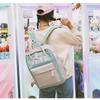 2025 Sweet Little Fresh Contrast College Wind Handbag Students' Large-capacity Waterproof Backpack Fashion Casual Versatile Backpack
