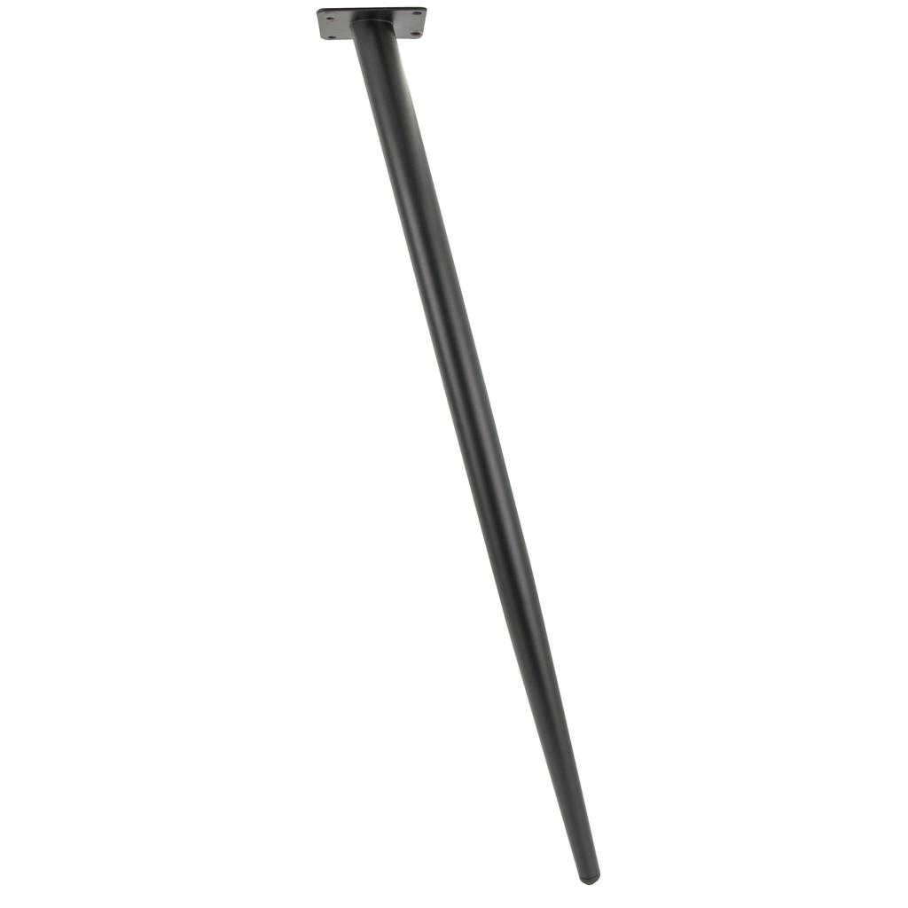4 x Furniture leg, oblique pin, black, 70 cm
