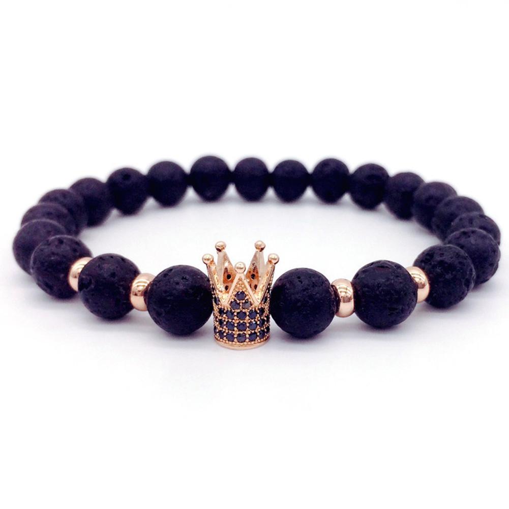 Unisex Fashion Beaded Bracelet Chic Crown Helmet Decoration Hand Chain