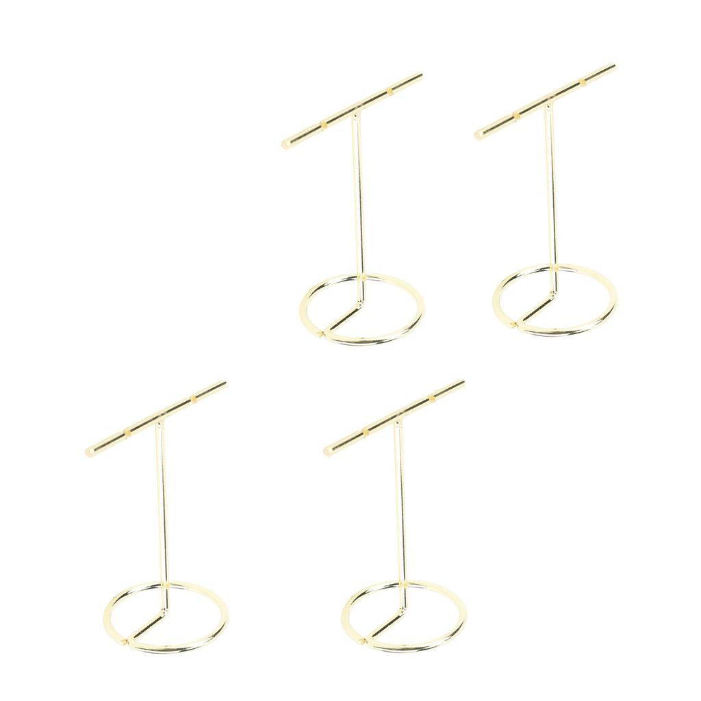 4pcs T Shaped rring Display Stand Jewellery Display Stand Photo Props T Shape Slotted Necklace Stand for Store Closet