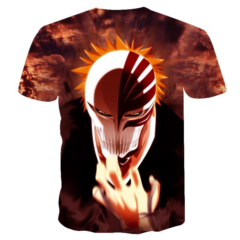 Stylish Womens Mens Anime Bleach 3d Print Casual T-shirt Short Sleeve Tees Tops