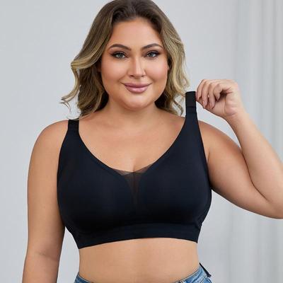 Reggiseno da Donna Taglie Forti Senza Ferretto Semifisso - Stile Europeo e Americano