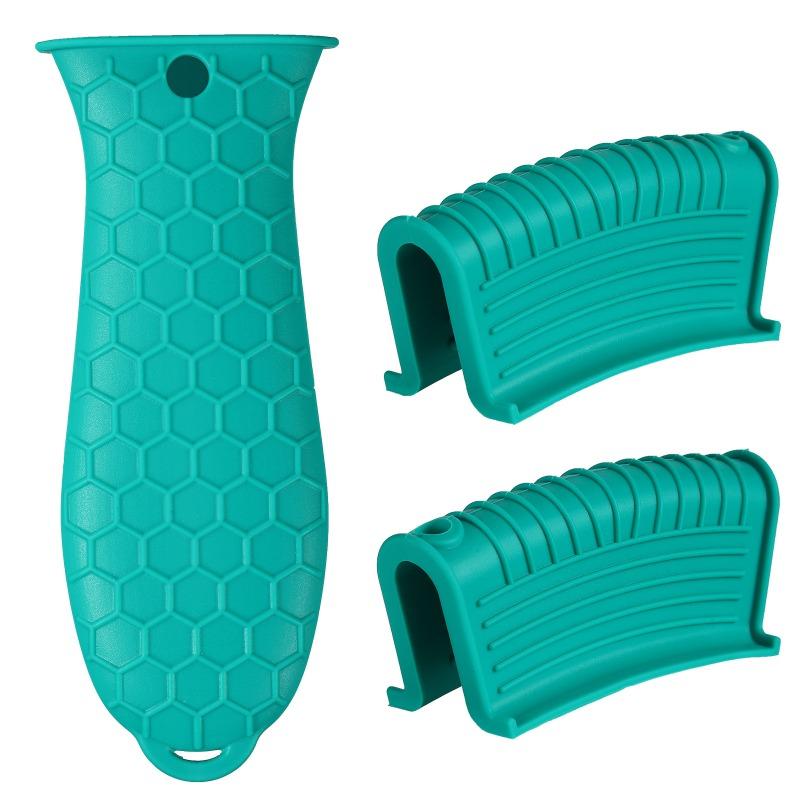 Σετ 3 Τεμαχίων Αντιολισθητικά Καλύμματα Λαβής Σιλικόνης Ανθεκτικά στη Θερμότητα για Μαντεμένια Τηγάνια, Τηγάνια & Κατσαρόλες