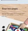 Children's Wooden Bounce Connect Four: Parent-Child Interactive Chess Game for Early Education and Strategic Thinking