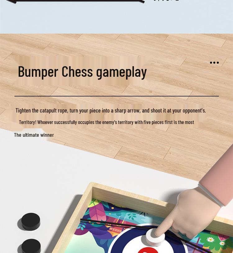 Children's Wooden Bounce Connect Four: Parent-Child Interactive Chess Game for Early Education and Strategic Thinking