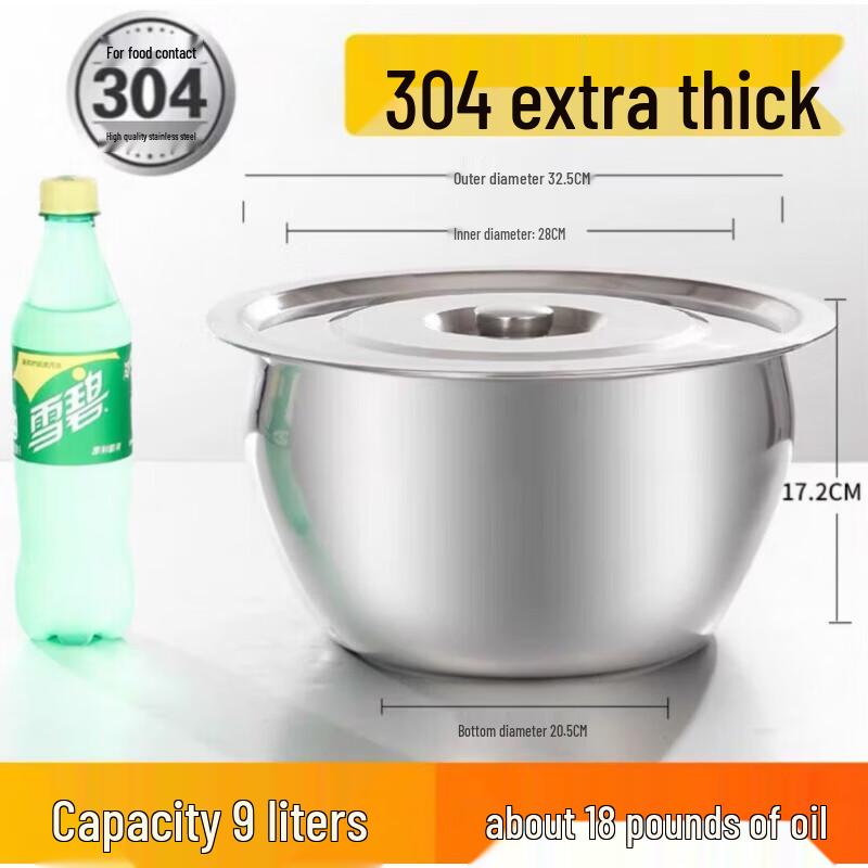 Debo 304 Stainless Steel Multi-Purpose Basin with Lid