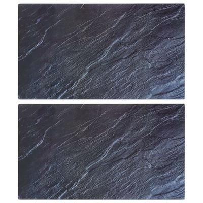 Vidaxl Cutting Boards 2 Pcs., Tempered Glass with Stone Motif