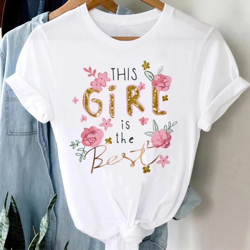 Women Ice Cream Casual Cute Beach 90s Cartoon Short Sleeve Graphic Summer Fashion Print Female Clothes Tops Tees Tshirt T-Shirt
