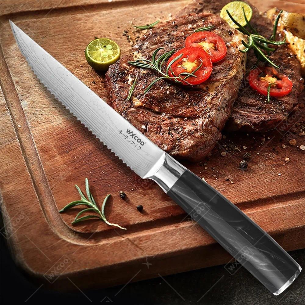 WXCOO Japanese Knife ProfessionalKitchen Knife Multifunction Cleaver 5CR15 Stainless Steel Kitchen Tools Professional Chef Knife Stainless Steel Blade