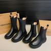 Martin boots women's autumn 2025 new British style mid-boots thick-soled Cheshire short boots ins trendy smoke boots
