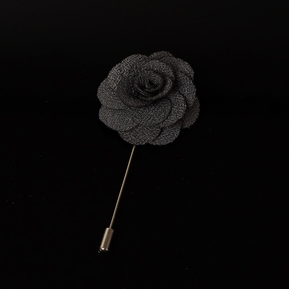Colorful 4cm Rose Flower Brooches Red Pink Fabric Women Men Coat Pins Groom Wedding Party Breastpin Simple Suit Accessory Gift