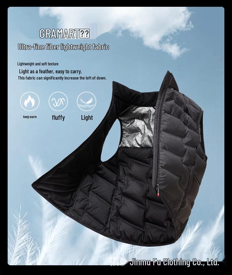 Unisex Color-Block Down Vest: Lightweight, Warm, Windproof Winter Jacket with Stand Collar