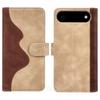 For iPhone 17 Air Wallet Case Leather Phone Cover Splicing Color