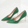 Fashion Crocodile Pattern Women Stiletto High Heels Shoes Ladies Solid Leather Pumps Pointy Toe Wedges Office Dress Brides Tacones Shoes