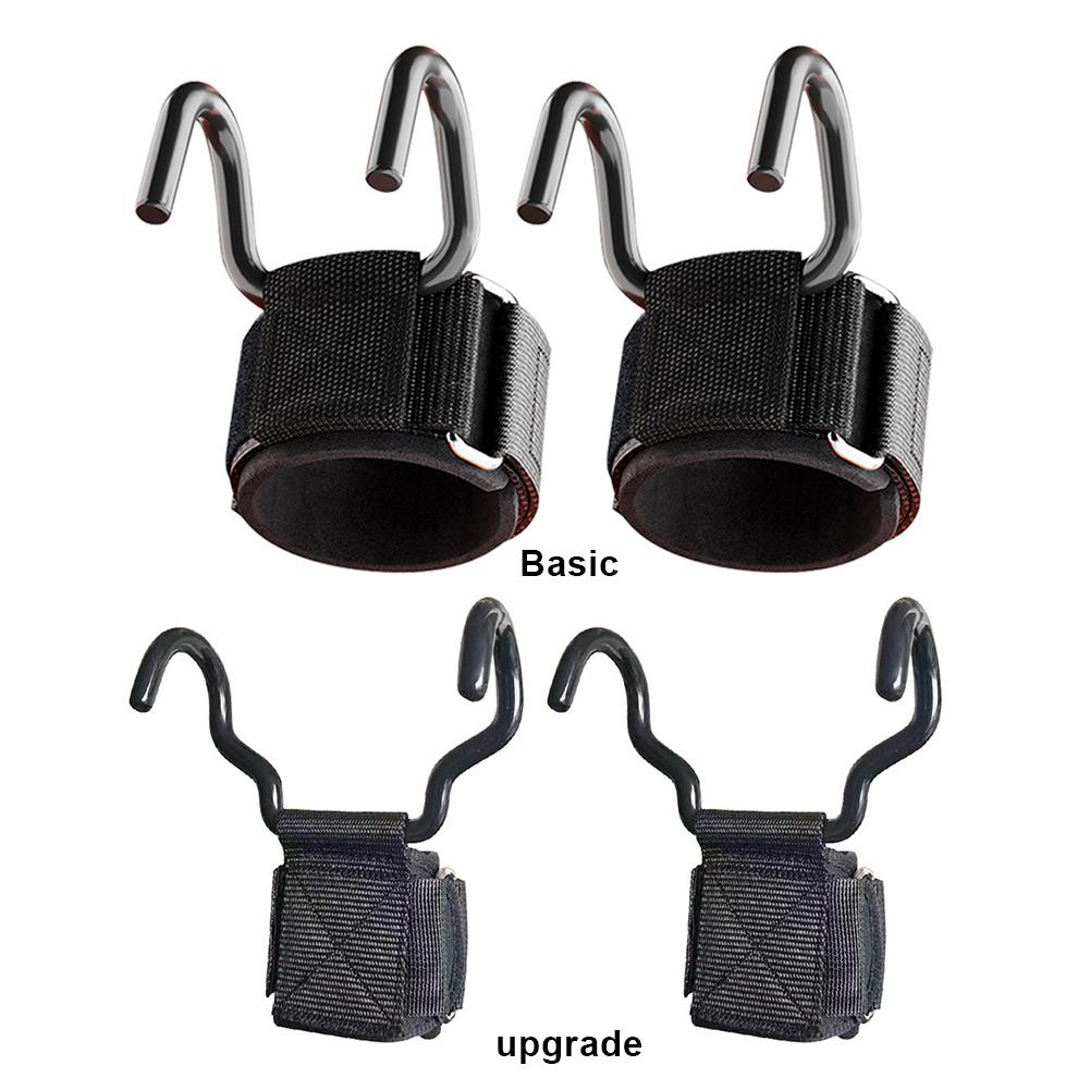 Weight Lifting Hooks Weight Lifting Grips Non Slip Pull Up Straps Adjustable Powerlifting Support Hooks Straps for Gym Workout