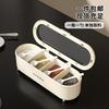 Household Seasoning Box Food Grade Light Luxury with Cover Moisture-proof Countertop Large Capacity Grid Plastic Seasoning Can Kitchen Supplies