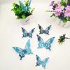 12 Pcs 3D Butterfly Wall Decals Removable Wall Sticker for Birthday Party Cake Decorations 3 Sizes Hollow Metallic Butterfly DIY