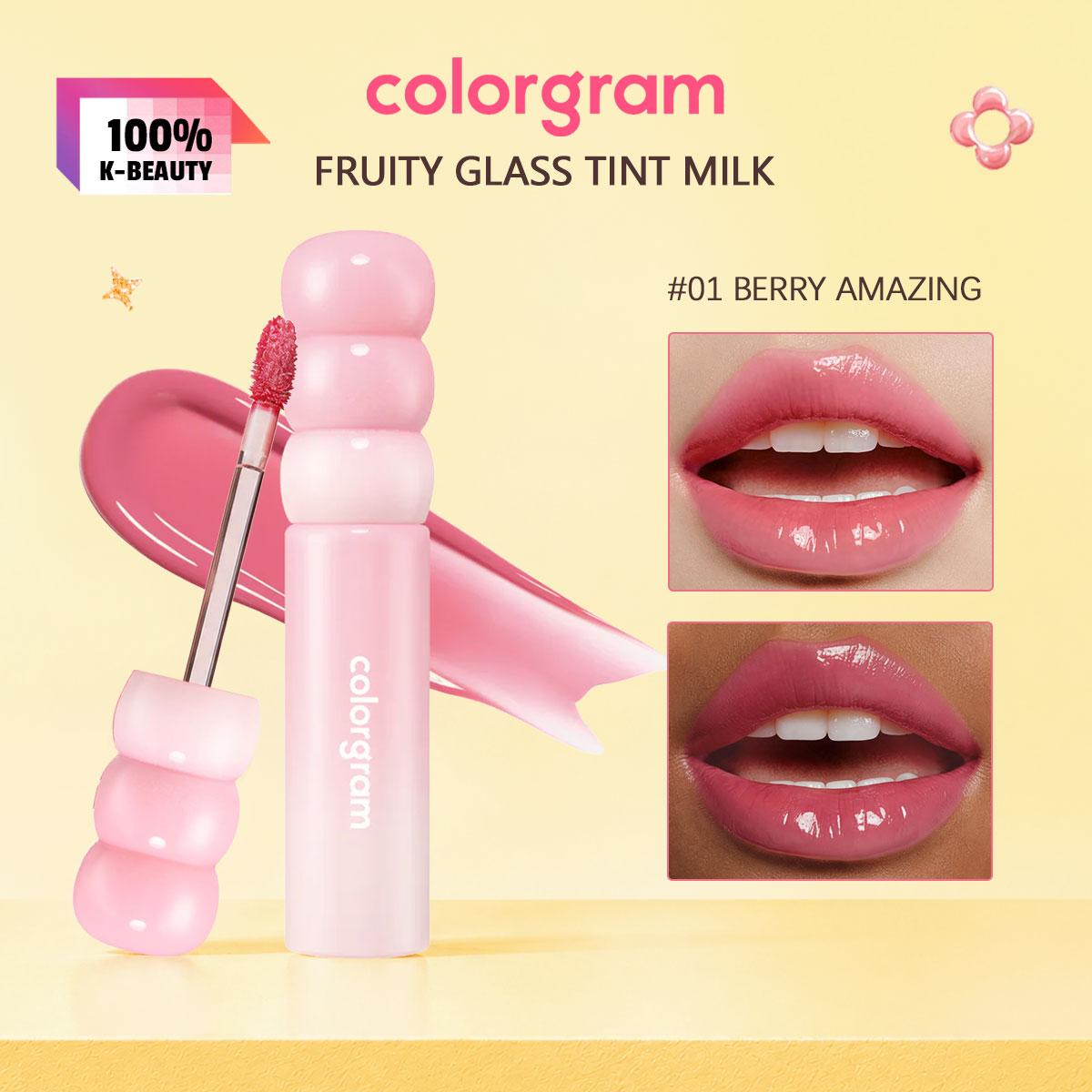 COLORGRAM FRUITY GLASS TINT MILK 3g/0.11 oz 01 BERRY AMAZING