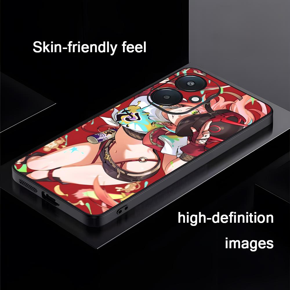 Cool Game HonkaiStarRail Rappa Phone Case For Xiaomi Redmi 14C 13C 12C Note14 13 12 11 10 Pro Plus S Soft Black Phone Cover