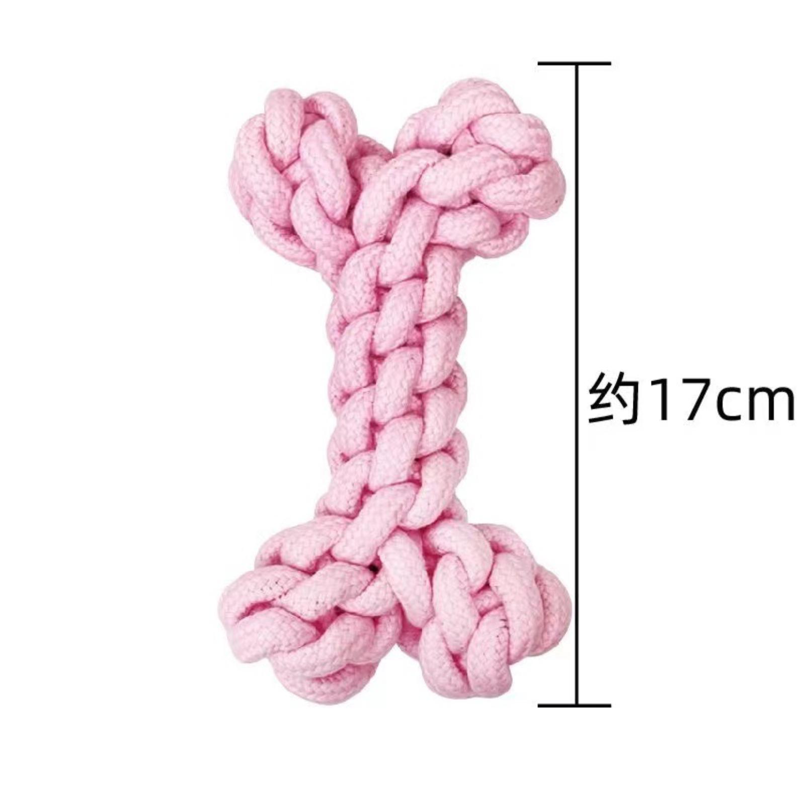 

Durable Dog Chew Toy Bone Shape Rope Knot Pet Teething Toy for Small Medium Dogs Interactive Chewing and Playing Accessory One Size