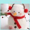 Festive Christmas Snowman Scene Plush Decoration Mini Ornament Supplies Holiday