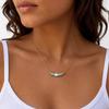 New Style Light Luxury Natural Stone Pearl Necklace with Titanium Steel Plated Gold Women's Thin Chain - Vacation Style Temperament.