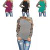 Fashionable Plus Size Womens Long Sleeve Leopard T Shirts With A Loose And Easy Fit