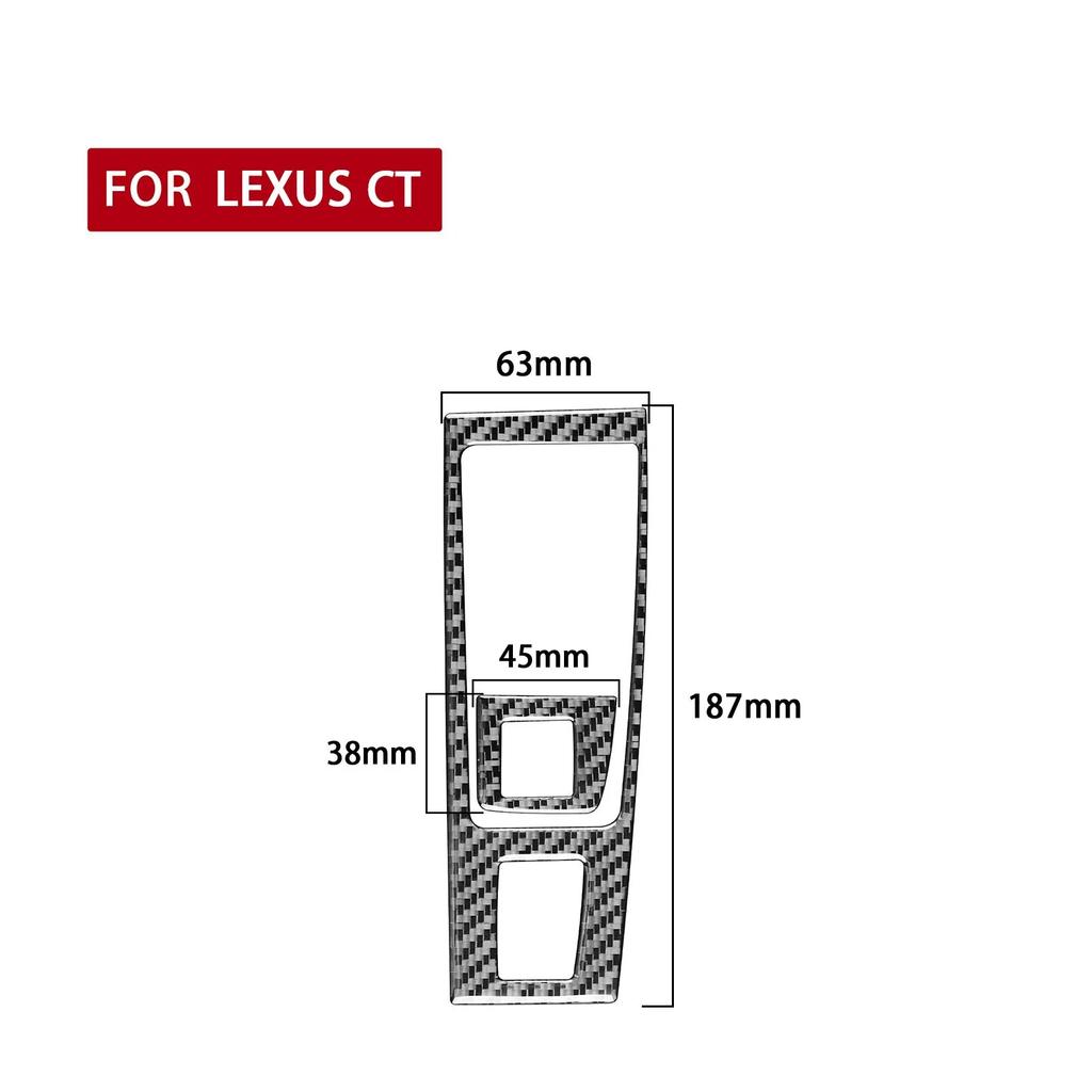 For Lexus CT 200h 2011 2012 2013 2014 2015 2016 2017 Accessories Carbon Fiber Interior Shift Panel Trim Sticker