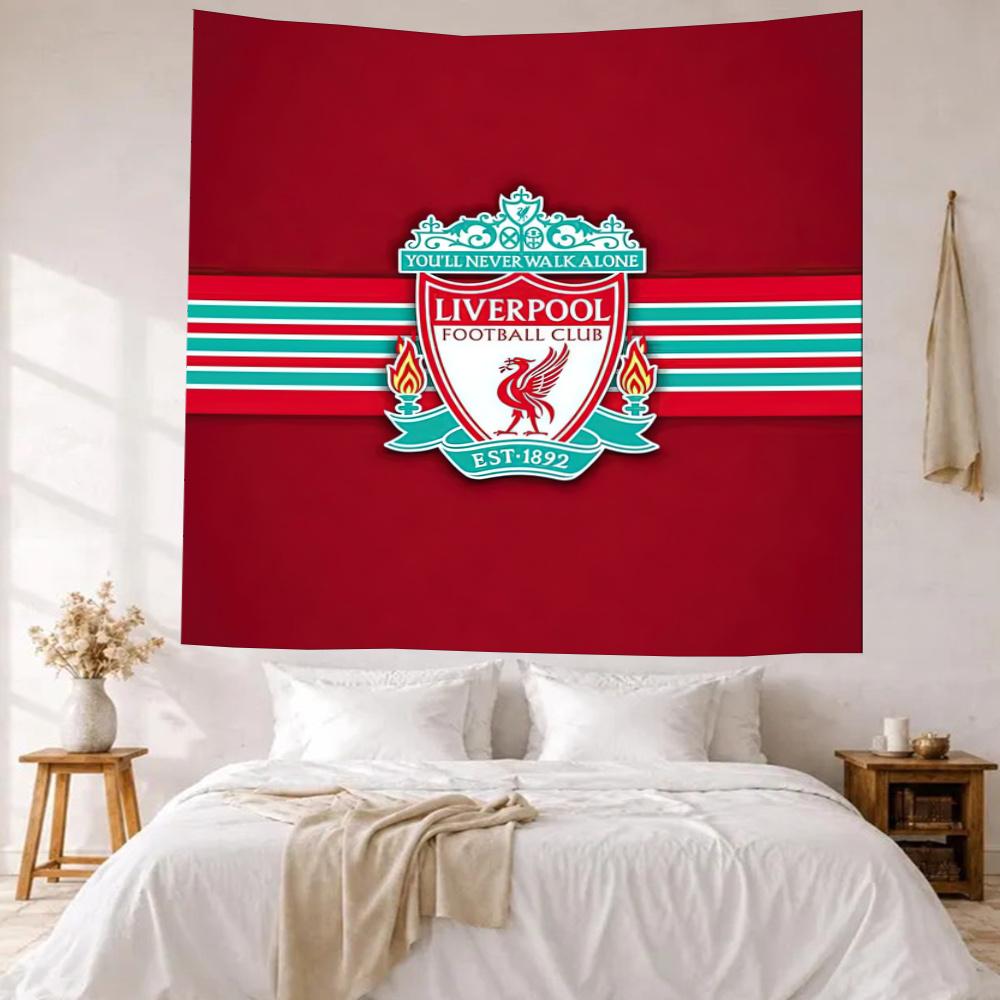 Liverpool Football Club Vægdekoration Vægtæppe Kunst Til Kæledyrsminde Fødselsdag Bryllupsfest Baggrund Familiegave