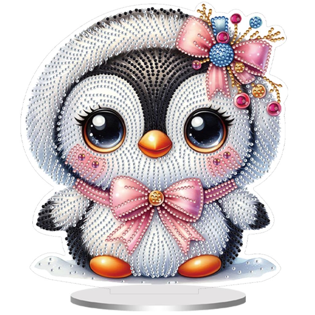 2D/Flat DIY Diamond Painting Tabletop Ornaments Kit Double Sided Print Single Side Drill for Living Room Home Office Decoration