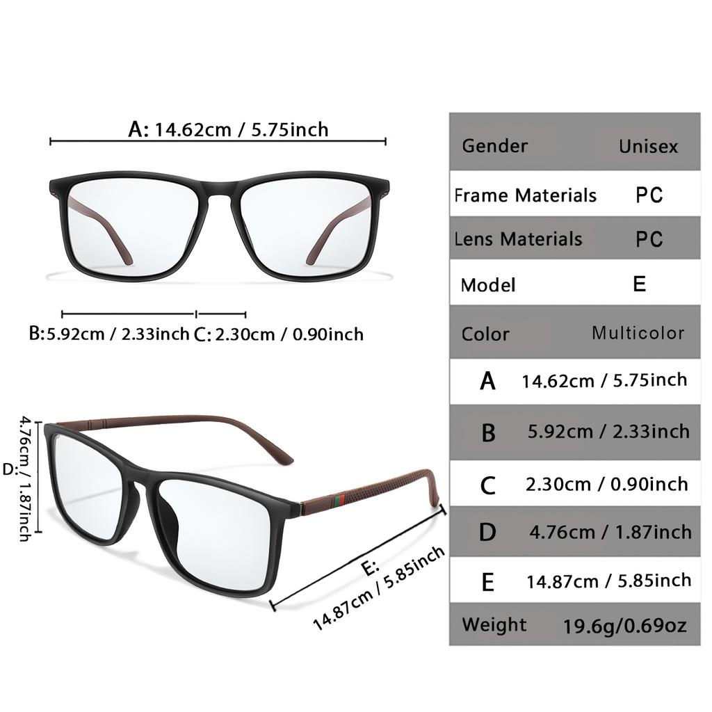 1/3 Pairs Anti Blue Light Photochromic Reading Glasses Classic Rectangular Eyeglasses for Business Professionals