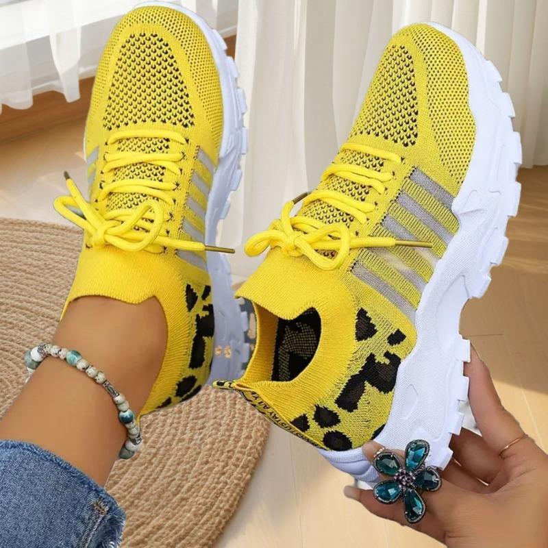 Fashion High-quality Sports Shoes for Women Lightweight Breathable Women's Casual Sneakers Platform Sneakers Leopard Print White Shoes