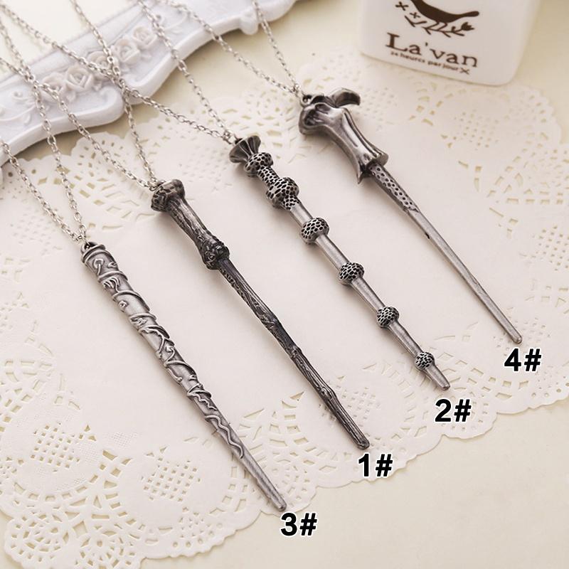 Anime Cosplay Props Magic Wand Pendant Necklace Vintage Jewelry Accessories Gift