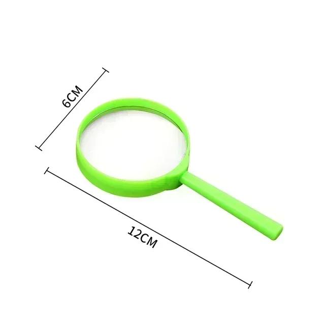 3x Hand-Held Reading Magnifiers Portable Toy Magnifier Children Magnifying Glass for Experiment Stationery Tools