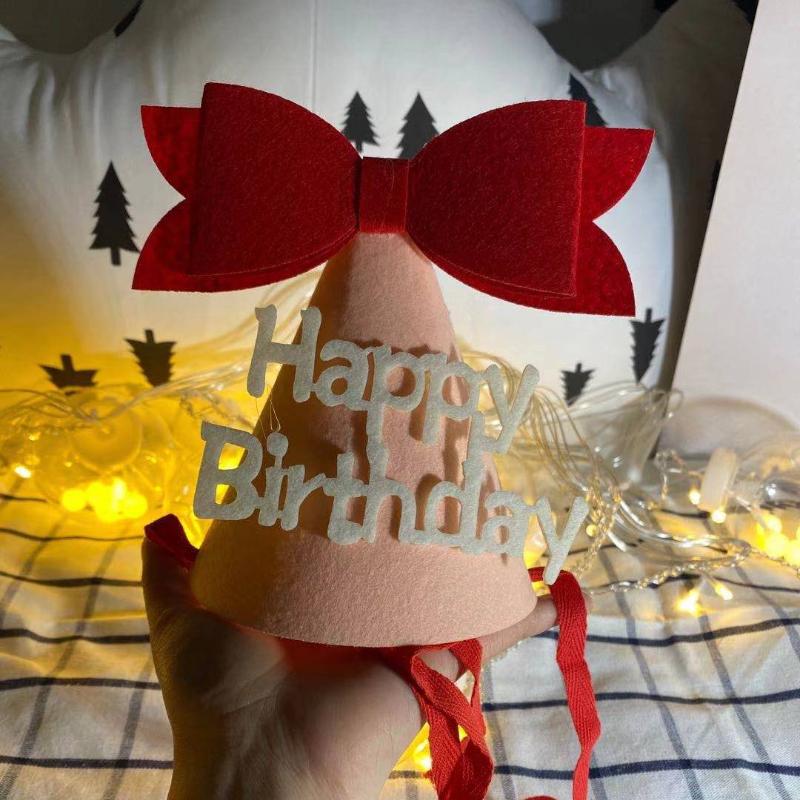 Multi-style Birthday Hat Cake Party Decoration  Naby's Birthday Photo Props Pink Bow Holiday Christmas Wedding Party Decoration
