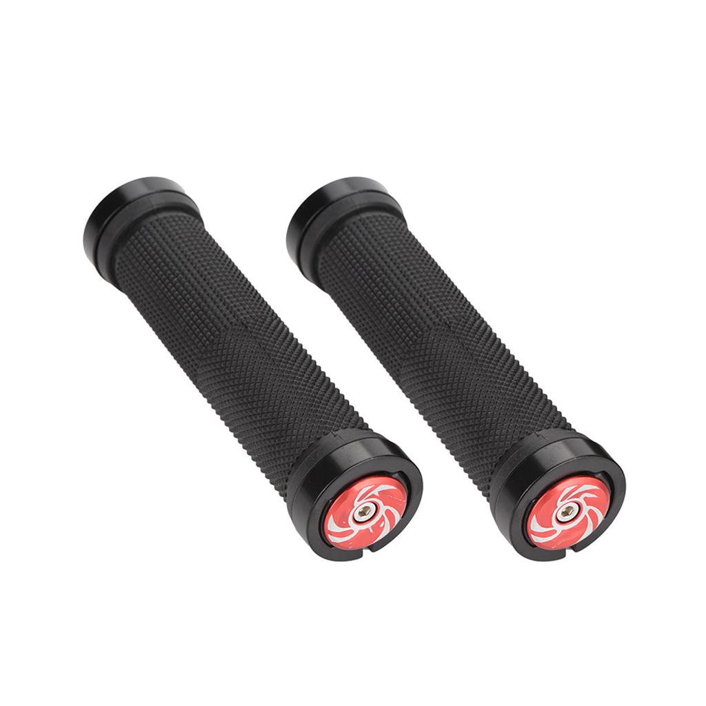 1 Pair Cycling Handle Bar End Bike Lock on Handlebar Grips Accessory (Black)