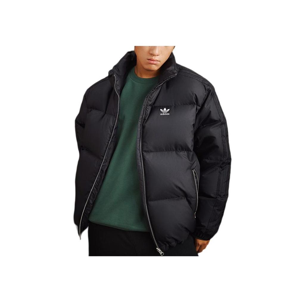 Adidas Originals ADC BRD DJ M Loose Warm Sports Bread Zipper Long Sleeve Down Jacket Unisex Jacket Black JW1371